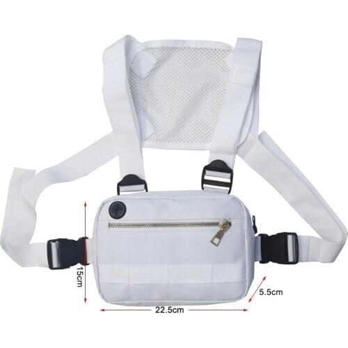 Men Women Chest Rig Bag Hip Hop Streetwear Waist Bag Adjustable Tactical Fanny Waist Packs Fashion