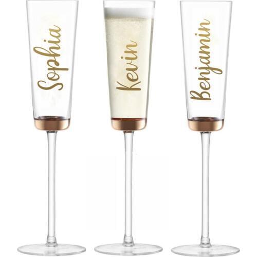 Party Glasses Sticker Custom Name Cup Decor For Wedding Champagne Glasses Wall Decal Newly Weds Party Banquet Toasting HY998