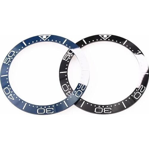 Blue Black 38mm Ceramic Bezel Watch Case Insert For 40mm Submariner Men Watch Replace Accessories Watch Face New For Seiko Omega