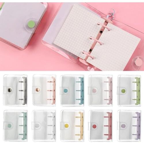 Mini Creative 3 Hole PVC Loose-leaf Notebook Cover Journal Traveler Notebook Clip Refill Inner Pages Stationery School Accessory