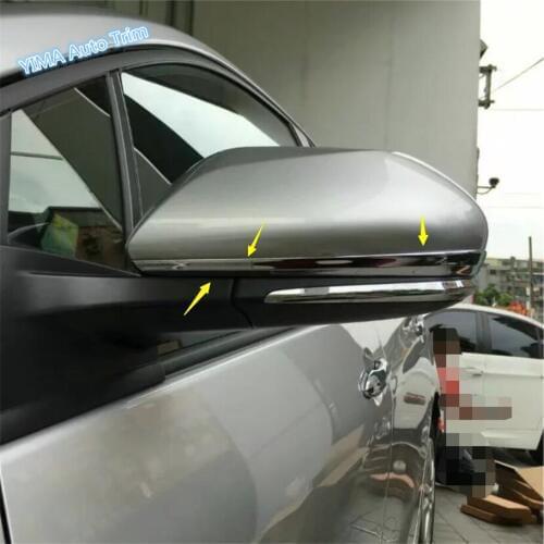 Lapetus Auto Styling Car Door Mirror Protect Strip Streamer Cover Trim 2 Piece ABS Fit For Toyota Prius Prime PHV 2017 2018