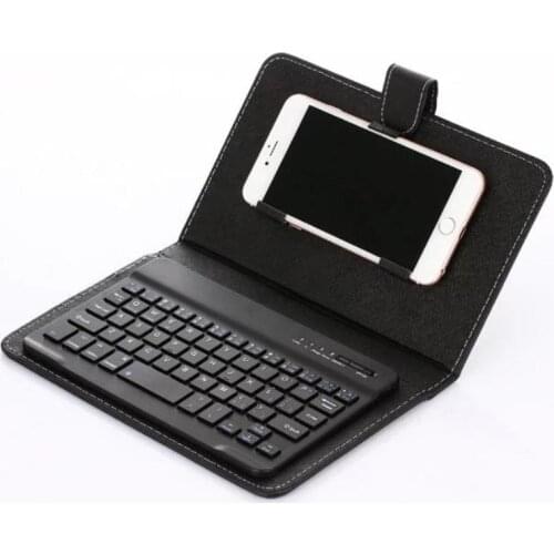 Portable PU Leather Wireless Keyboard Case for iPhone Protective Mobile Phone with Keyboard For IPhone 6 7 Smartphone