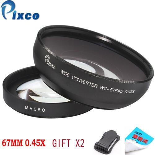 Professional 67mm 0.45X Wide Angle Lens with Macro For Canon Nikon Sony Camera