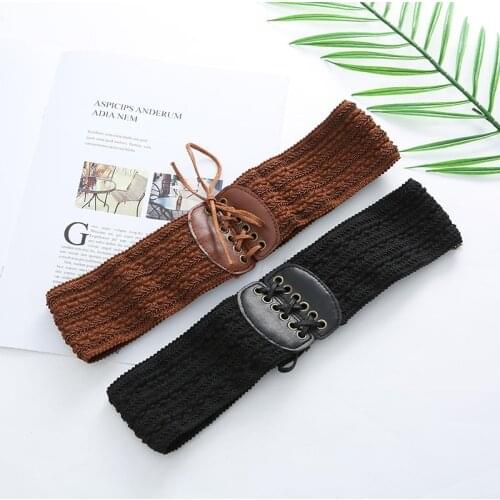 70cm Belts for Women Simple Waist Elastic Ladies Band Knitting Buckle Decoration Coat Sweater Fashion Dress Waistband Elastic