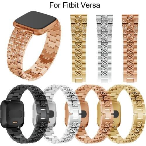 Aluminum alloy Watch Strap For Fitbit Versa new fashion smart watchBand classic Bracelet Replacement Metal Wristband Accessories