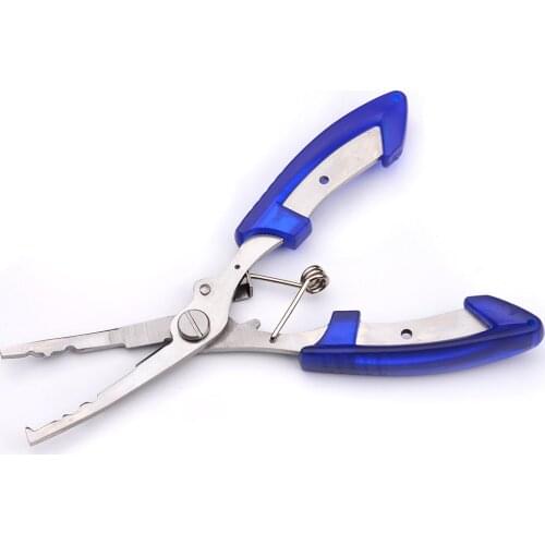 Stainless Steel Fishing Plier 18.5cm Scissors Line Cutter Remove Hook Fishing Tackle Tool with Nylon Bag
