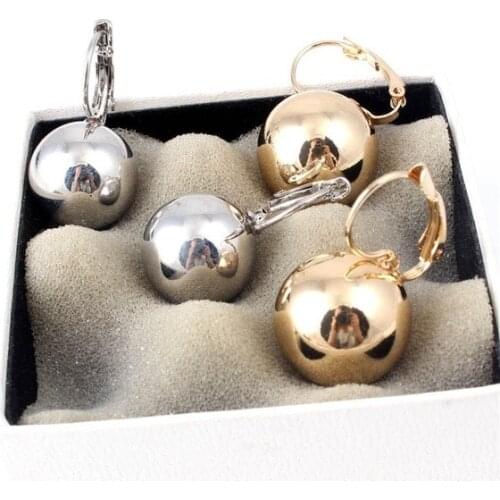 2020 New White/Gold/Rose Gold Colors Spherical Long Earrings Women Unique Fine Wedding Simple Fashion Jewelry Earrings Wholesale