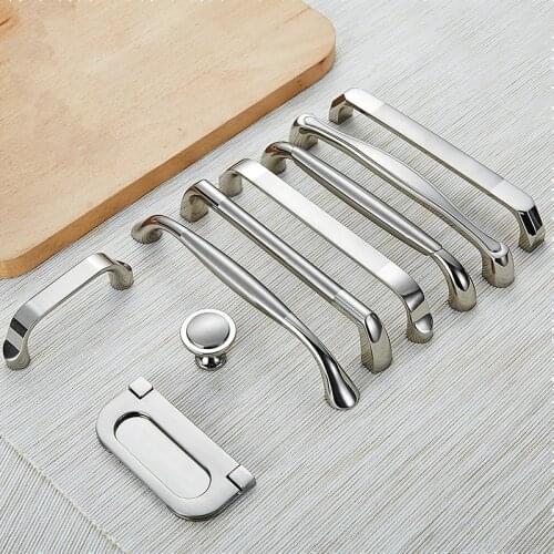 Zinc Alloy Modern Cabinet Handles Kitchen Cupboard Door Pulls Drawer Knobs Handles Wardrobe Pulls Furniture Handle