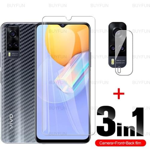 Camera Glass For vivo Y31 Y21 Y21i Y1s V20 SE Pro Front Safety Tempered Glass for vivo iQOO 7 Neo 3 carbon fiber back soft film