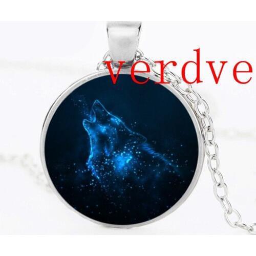 VERDVE New Nymph Wolf Necklace Glass Pendant Glass Jewelry Photo Round necklace