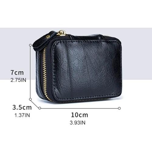 Women Lady Travel Lipstick Makeup Bag with Mirror Multifunctional Cosmetic Pouch Purse Casual Storage Organizer