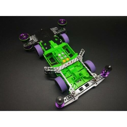 1Set Tamiya Mini 4WD Car Model With Green MSL/MS-L Chassis Inside Suspension Spring Front/Rear Plates EVA