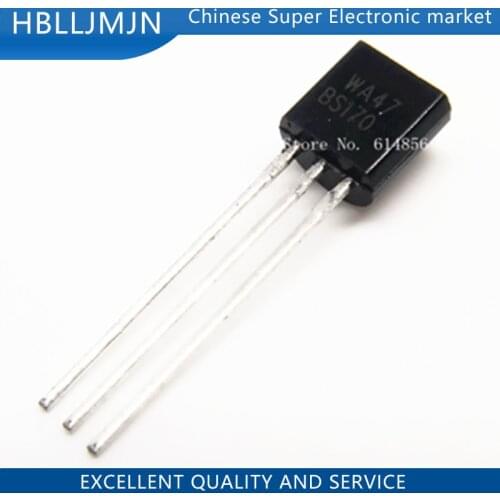 10PCS BS170 MOSFET N-Channel 60V 50mA TO-92