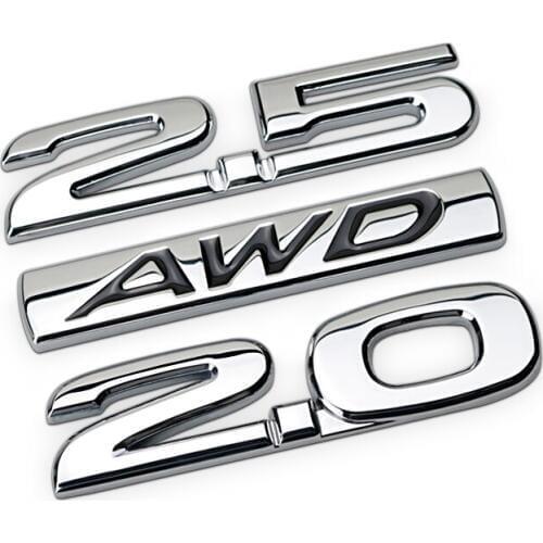 2.0 2.5 AWD bar Chrome Metal Zinc Car Styling Refitting Emblem Trunk Letter Number Discharging Capacity 3D Sticker for Mazda CX4