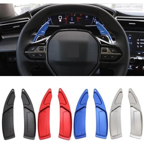 2Pcs Car Steering Wheel Shift Paddle Shifter Extension Left Right Aluminium Alloy For Peugeot 3008 5008 GT 508L 4008 2019 2020