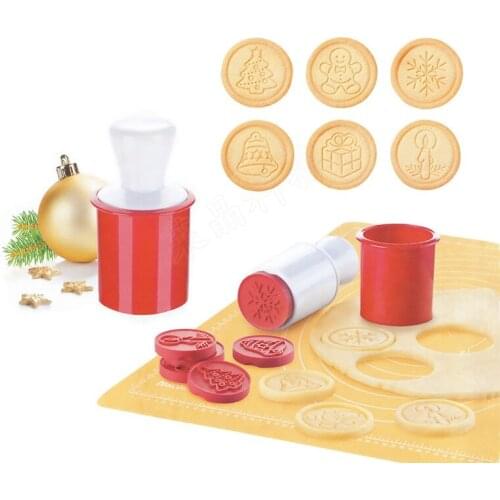 2020 6Pcs/Set Cartoon Stamps Moulds Cookie Press Cutters Fondant Embossed Tools Cookie Embossed Mold DIY Cake Decorating
