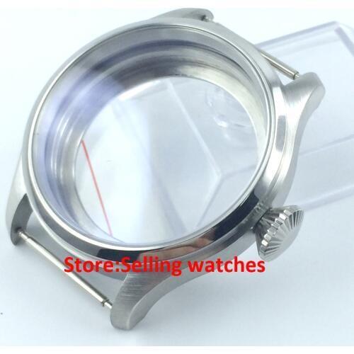 47mm stainless steel CASE fit 6497 6498 hand winding movement watch