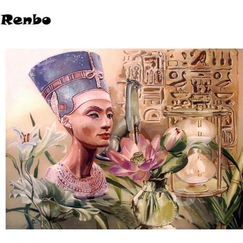 5D Diy Diamond Painting Hieroglyphs photo Cross Stitch Mosaic Needleworks Full Square Mosaic Diamond Embroidery Egyptian Pharaoh