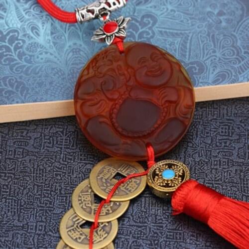 Car colored glaze Paixiu inside the car pendant Car five emperors Qianbao safe car decoration gift