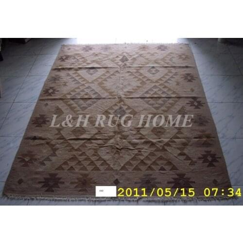 Free shipping 5.6'X7.5' kilim carpets,hand knotted woolen carpets, Pakistan Turkey style rug.Natural color kilim rug
