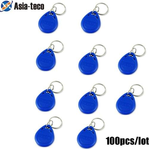 100pcs/Lot 125khz RFID Keychain Stickers Card Tag ID Keyfob TK4100 Door Entry Access Control EM KeyChain Token
