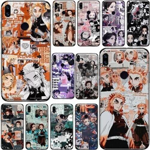 Kimetsu No Yaiba Demon Slayer Anime Phone Case For Xiaomi Redmi 4x 5 plus 6A 7 7A 8 mi8 8lite 9 note 4 5 7 8 pro