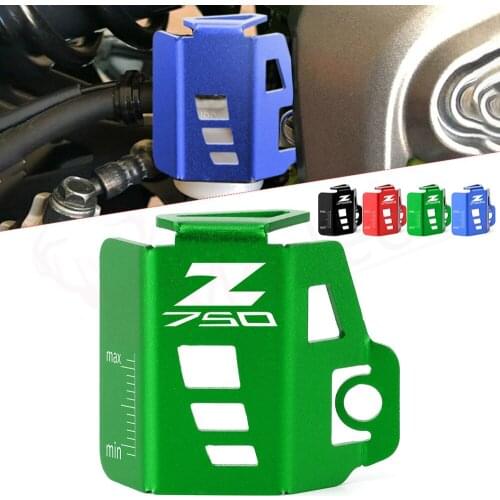 For Kawasaki Z750 Z 750 -2021 Green Motorcycle Rear Brake Pump Fluid Tank Oil Cup Reservoir Guard Cover Protector Accessories