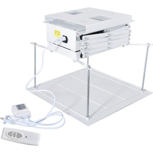 1set 1M Motorized Scissor Projector Lift Remote Control Electric Ceiling Mount Bracket For Cinema Church Hall School