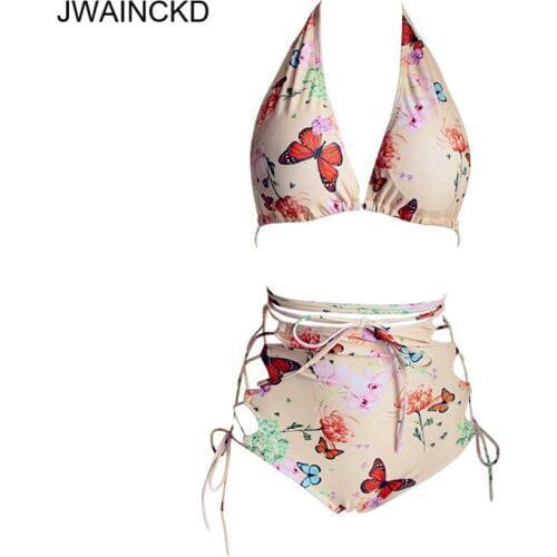JWAINCKD High Waist Bikinis Set 2018 Push Up Bikini Tankini Swimwear Women Bathing Suit Bandage Swimsuit Female Brazilian Mujer
