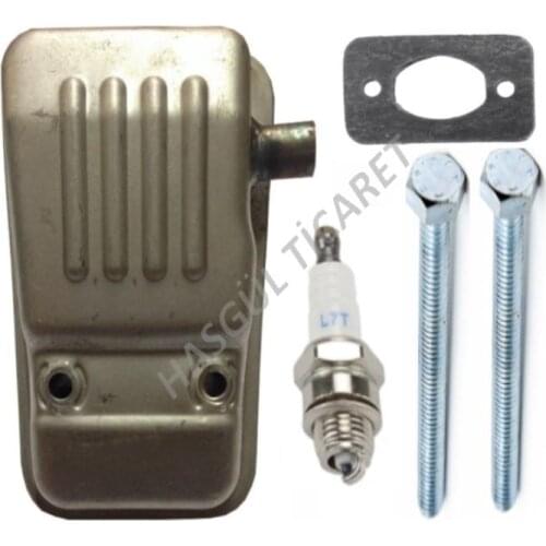 Hsgl Motorlu Scythe Olemac 753 755 Exhaust Gasket Stud Screw Spark Plug set