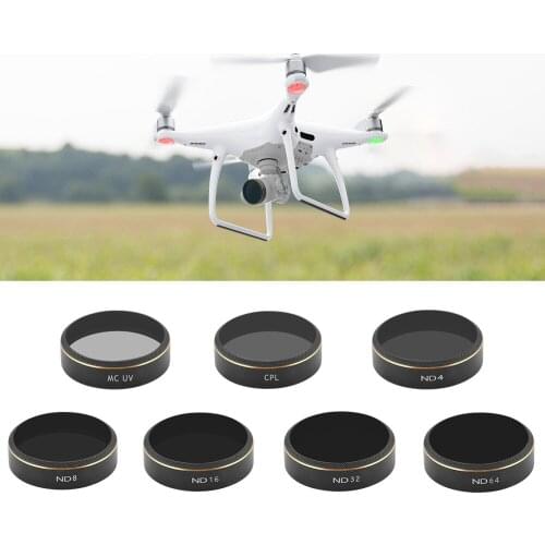 For DJI Phantom 4 Pro Drone Lens Filter Set Camera Gradient Red Blue Orange Gray Filter/DN-PL/ND4 8 16 32 CPL UV Lens Accessory