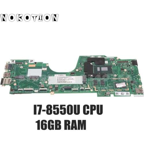 NOKOTION 02DA012 DTZS1 LA-F421P MAIN BOARD For Lenovo YOGA X380 Laptop Motherboard 13.3 Inch I7-8550U CPU 16G RAM GMA UHD 620