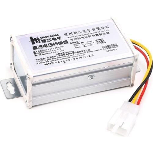 OOTDTY DC 36V 48V 72V To 12V 10A 120W Converter Adapter Transformer For E-bike Electric