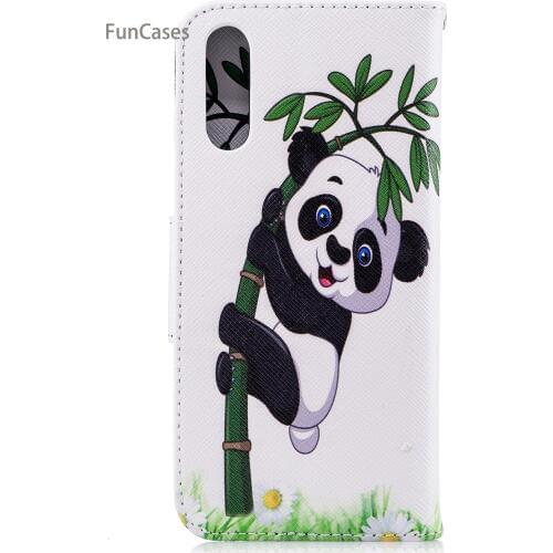 Panda Flip Phone Case sFor Capa Huawei P20 Bracket Case Luxury Geometric Silicone Cover For Huawei Ascend P20 Shell Ajax Cuir