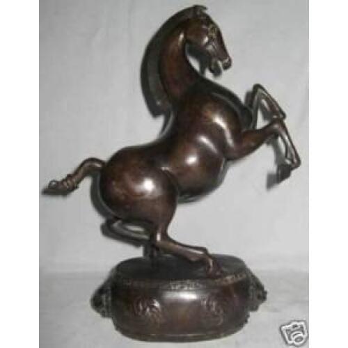 Rare Qing Dynasty Tibet decorate horse bronze statue 1842 Free shipping