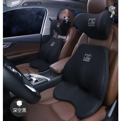 Mesh Car Headrest Neck Support Memory Foam Car Neck Pillow Adjustable Head Restraint Neck Cushion Travel Lumbar Pillow for Cars