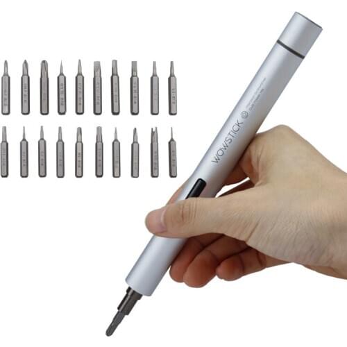 Wowstick 1fs 1p Electric torque 0.3 N.m Mini Electric Screwdriver 20 Pcs Bits For smart home kits Electric Screwdriver For Phone