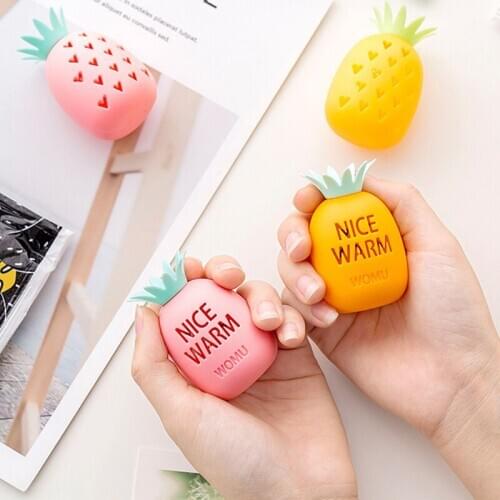 Cute Safe Self-heating Stove Hand Warmer Egg Carrot Pineapple Shape Warm Paste Hand Egg Replacement Core