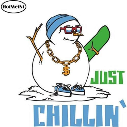 HotMeiNi Car Styling Car Sticker Snowboard Snowman Luggage Vinyl Sticker Laptop Travel Luggage Waterproof Accessories 13 x 12cm