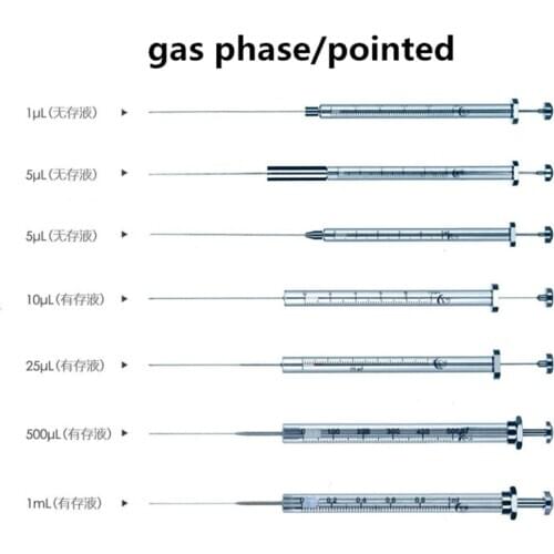 High Quality 5ul Lab Micro Sampler Gas Phase Pointed Tip Ordinary Microliter Syringes Pipette Laboratory Medical Supplies