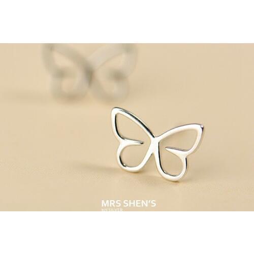 925 Sterling Silver Small Butterfly Stud Earrings For Women Casual Style Girl Earings Personality Jewelry