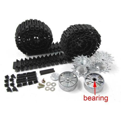 1/16 Sherman T49 Metal Tracks With Duckbills Sprockets Idler Wheels With Bearings For Mato & Henglong Sherman RC Tank TH00844