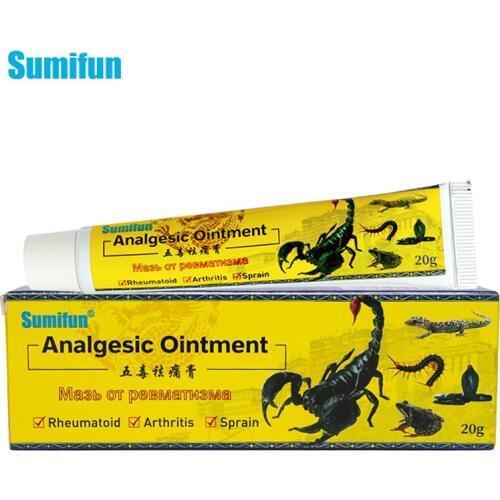 1box Sumifun Scorpion Analgesic Ointment Stasis Arthritis Joint Pain Cream Muscle Sprain Pain Ointment Medical Plaster K10009