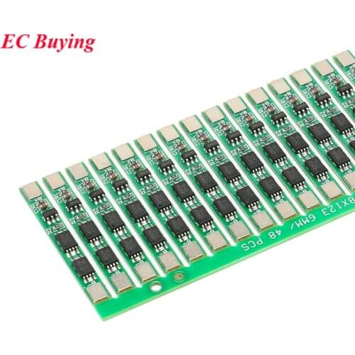 10pcs 1S 3.7V 4A li-ion BMS PCM 18650 Battery Protection Board PCB for 18650 lithium ion li Battery Double MOS
