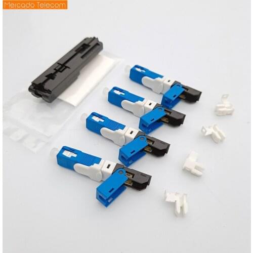 UNIKIT ESC250D 100/ 200PCS FTTH UPC Single-Mode Fiber Optic SC UPC Quick Fast Field Assembly Connector For Drop Cable Best Price