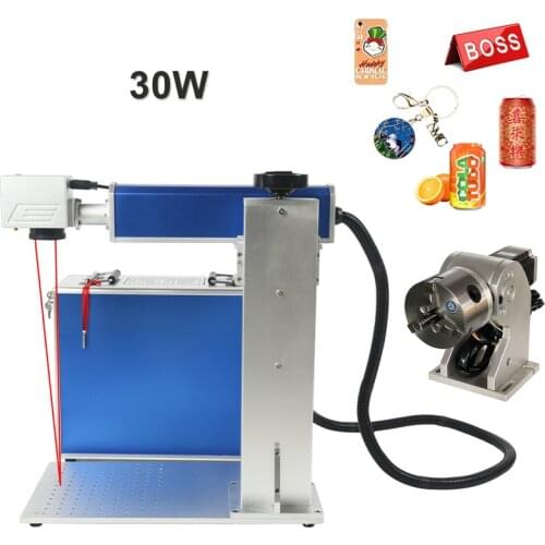 150x150mm Detached 30W Fiber Laser Marking Machine with Custom Marking Machine Rotation Axis for Metal / Non-Metal Bestb