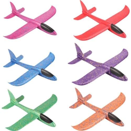 5-10pcs/lot Foam Material Hand Throw Plane Outdoor Launch Glider Childrens Gift Model Toy 48 Cm Fun Childrens Helicopter Toys