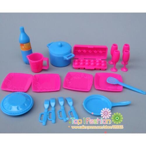 Kitchen Tableware Doll Accessories For Barbie Dolls / for Monster Hight Dolls Toys Girls Baby Play House Toys