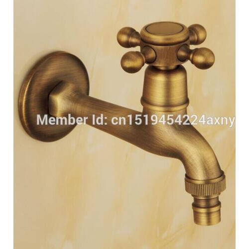 Bathroom Accessories Long Spout Laundry Retro Style Washing Machine Faucet Bibcock Cold Water Tap Wall Mount GI99