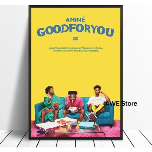 Amine - Good For You Rapper Album Pop Music cover Music Star Poster Canvas Prints Wall Art For Living Room Home Decor